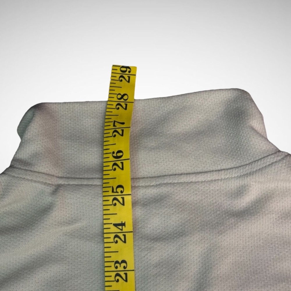 Vintage The North face hoodie Mens Medium 1/4 Zip Solid beige polartec stained - Picture 8 of 9